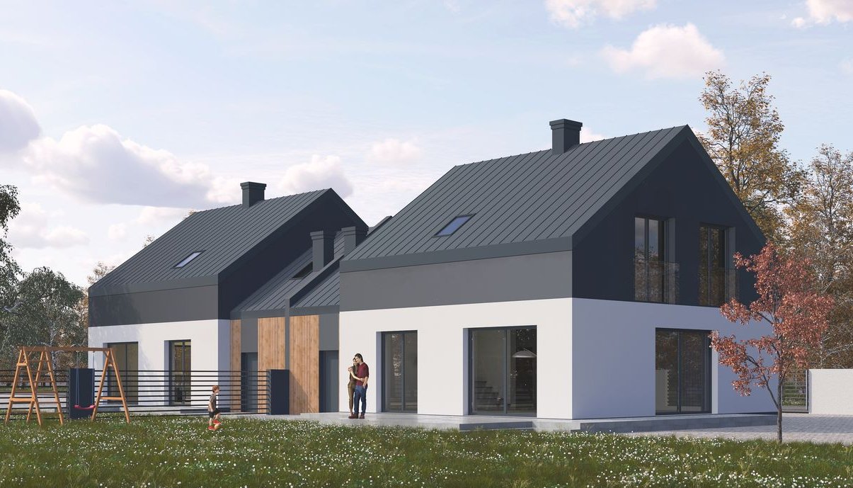 Dom jednorodzinny w zabudowie bliźniaczej KALINOWA 13 BUD.B