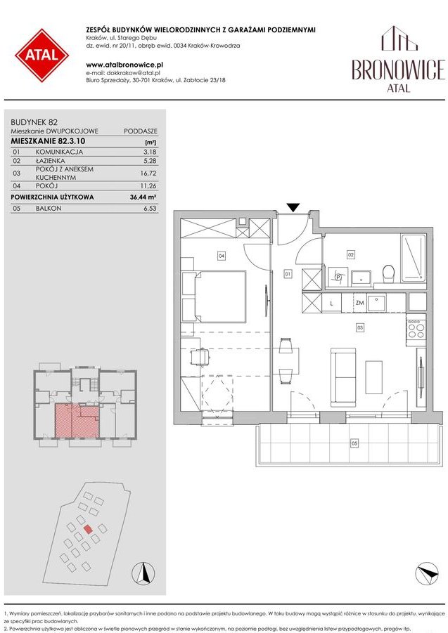 2-pokojowe mieszkanie 36m2 + balkon Bezpośrednio
