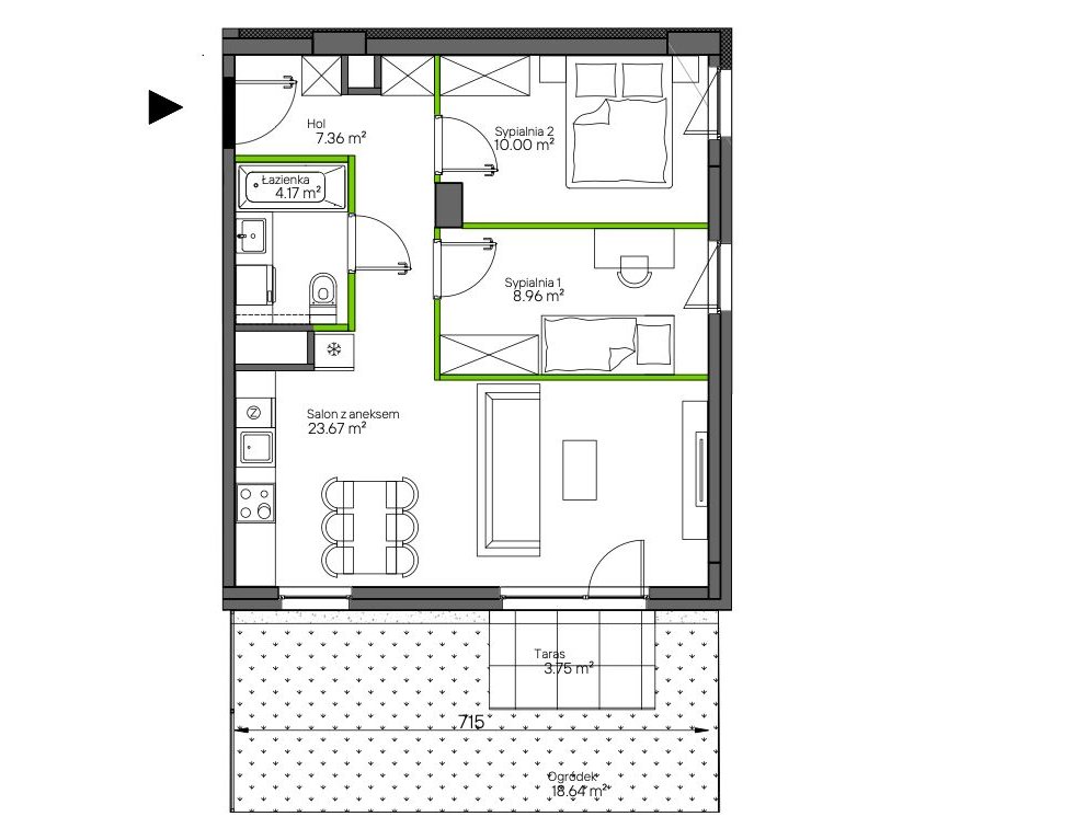 Koniec budowy w wakacje! Piękny, prywatny ogródek, super układ! METRO