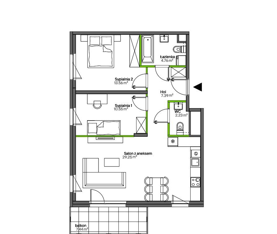Oddzielna kuchnia, piękny układ! Oddanie już w wakacje! Metro, PKP!