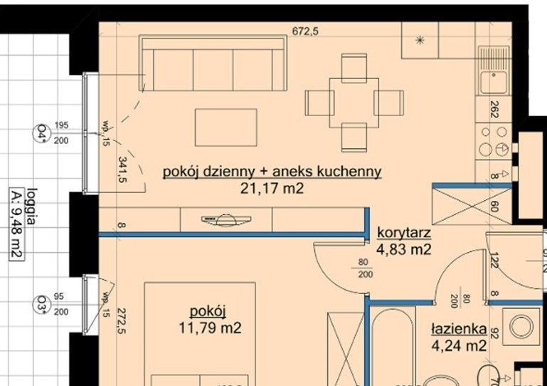 Wejdź i zobacz Gotowe 2 pokoje 42 m² loggia 9 m² Winogrady Deweloper