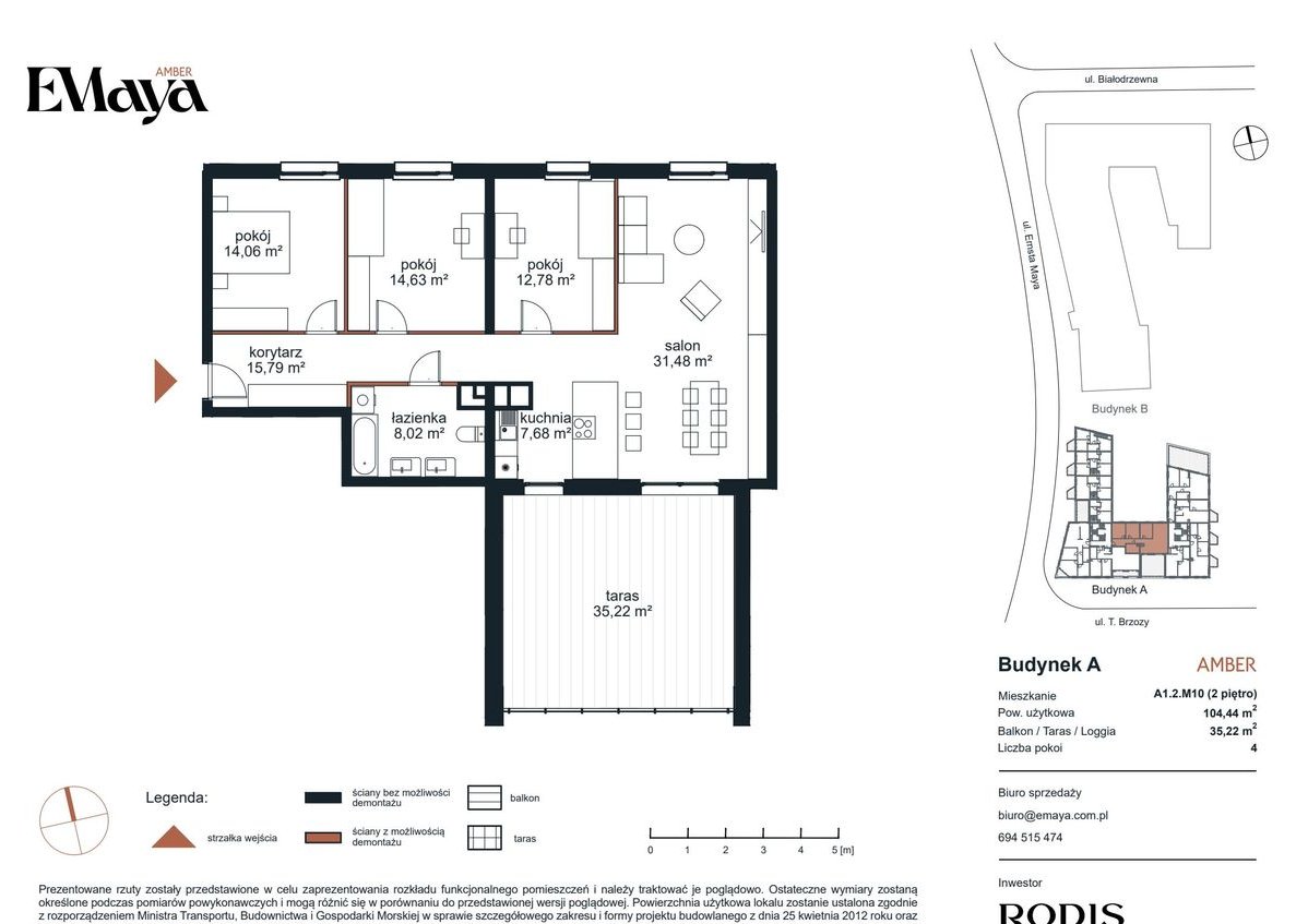 4-pokojowe mieszkanie 104m2 + taras Bez Prowizji