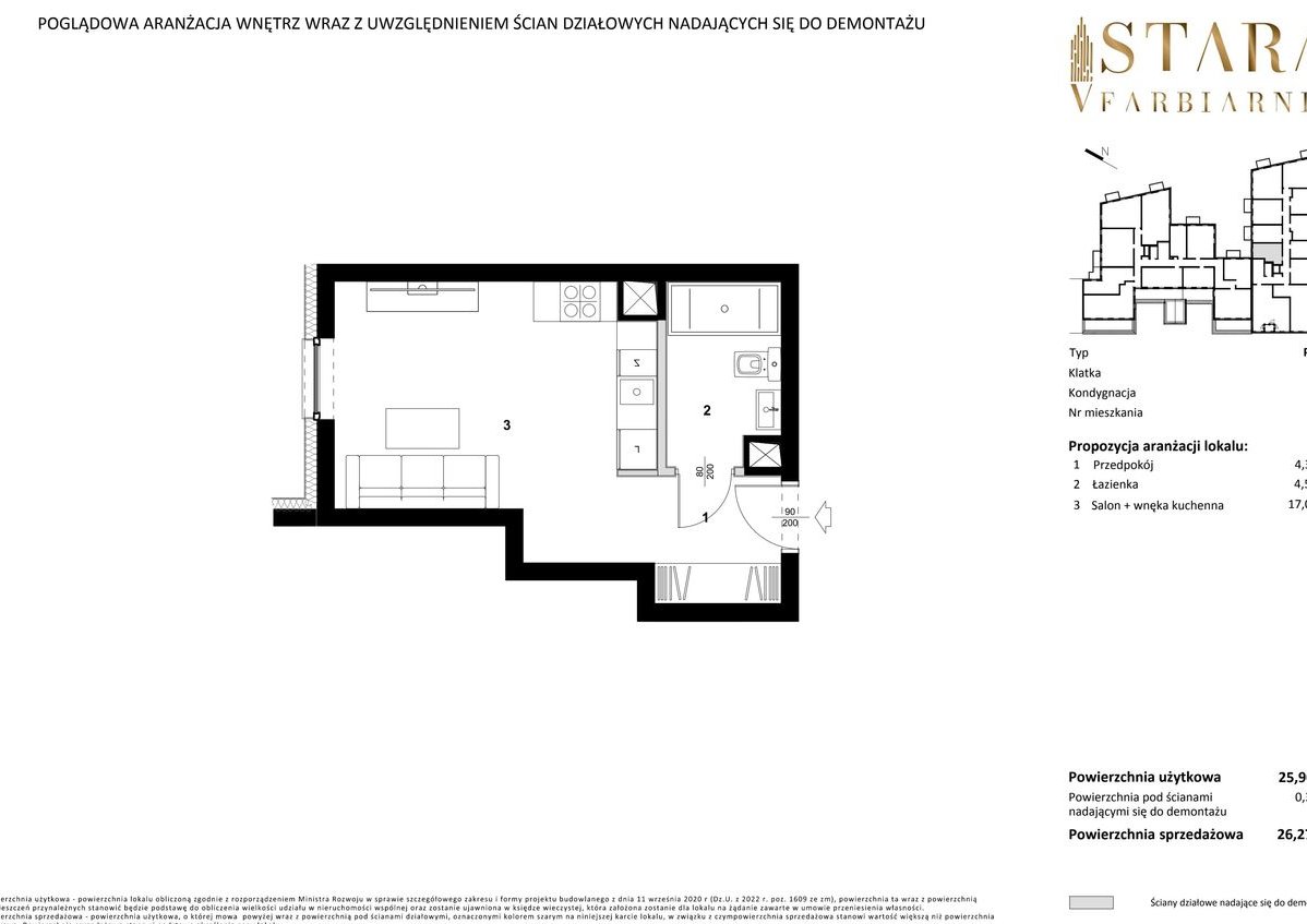 1-pokojowe mieszkanie 25m2 Bez Pośredników