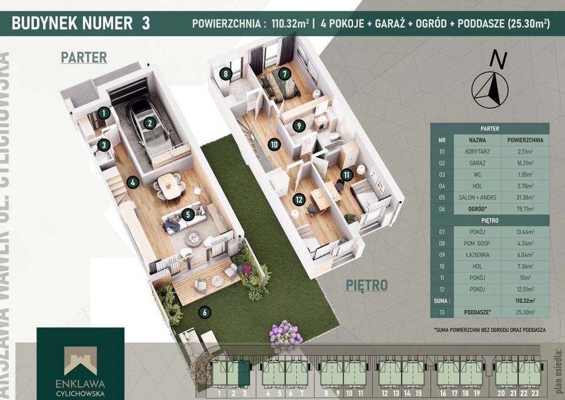 Enklawa Cylichowska | Wawer | Ogród | 4 pokoje |