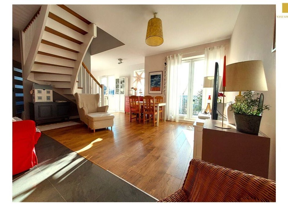 Słoneczne dwupoziomowe mieszkanie z tarasem. 0% p.