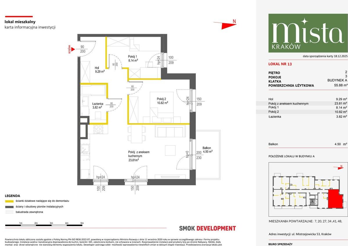 3-pokojowe mieszkanie 55m2 + balkon Bez Prowizji