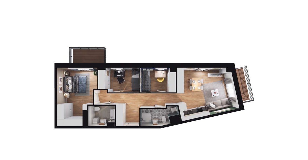 4-pokojowe mieszkanie 64m2 Bezpośrednio