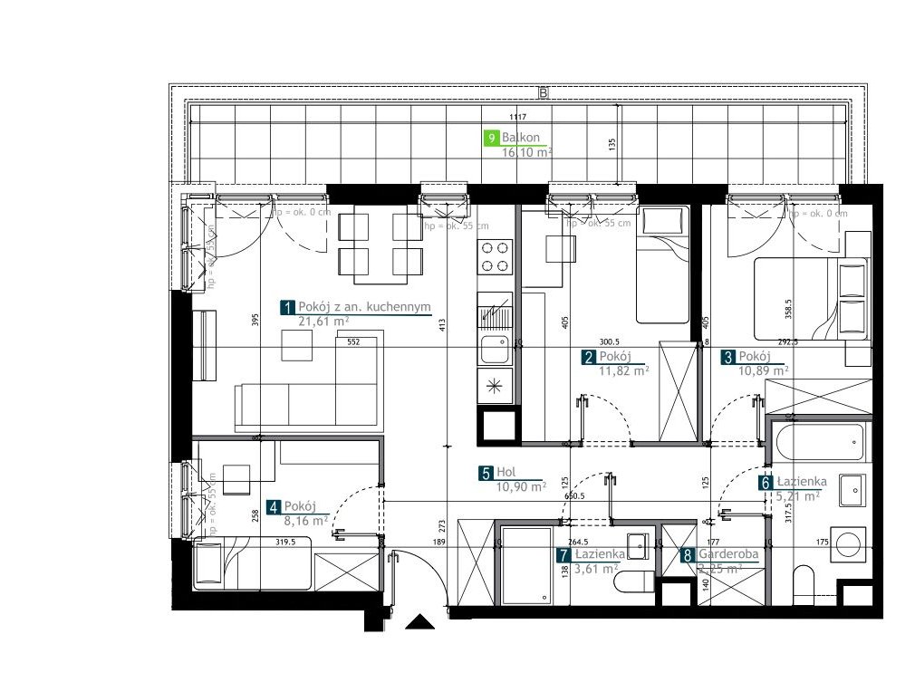 Wyjątkowy Apartament z przepięknym BALKONEM ponad 16m2! Metro!