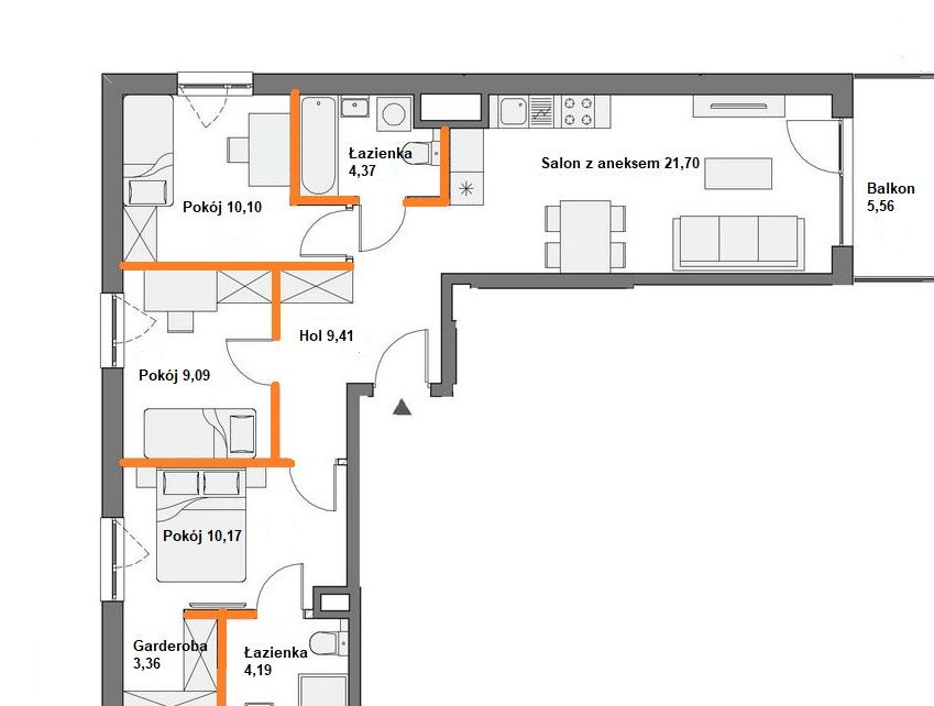 HIT! 4 POKOJE | SYPIALNIA Z GARDEROBĄ I ŁAZIENKĄ | 72 m² | 0% PROWIZJI