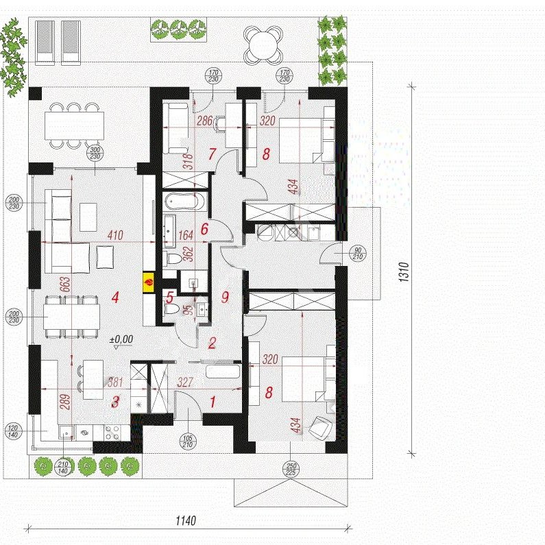 Dom parterowy 10km od centrum Rzeszowa.