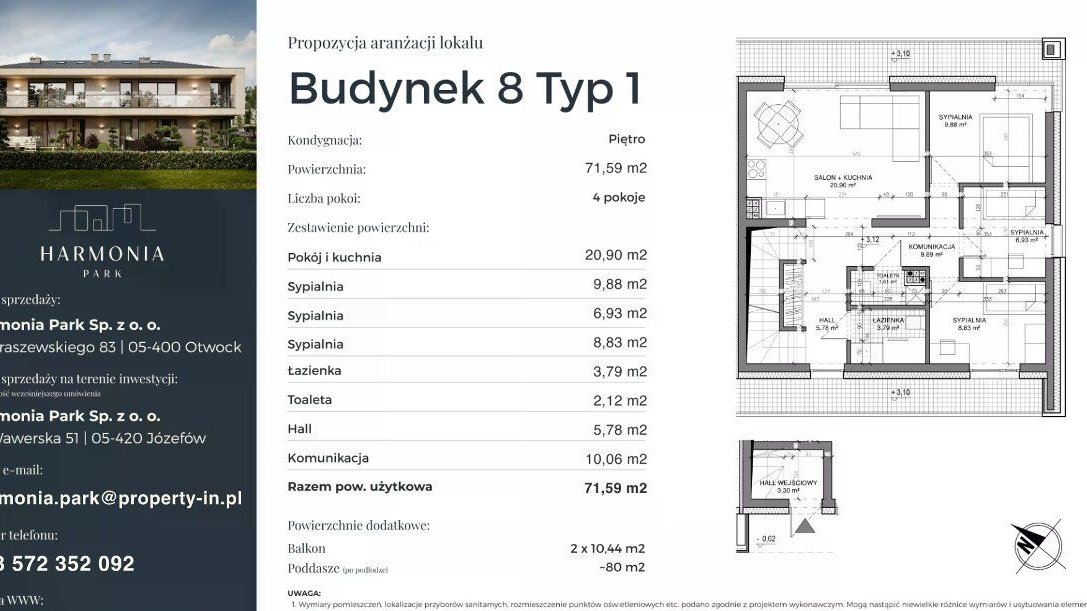 Przedsprzedaż | Harmonia Park | Mieszkanie dla rodziny z poddaszem