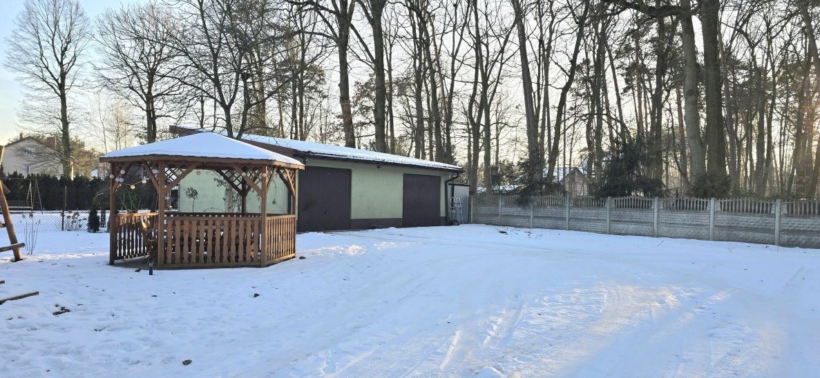 Dom w zielonej części Międzyborowa.