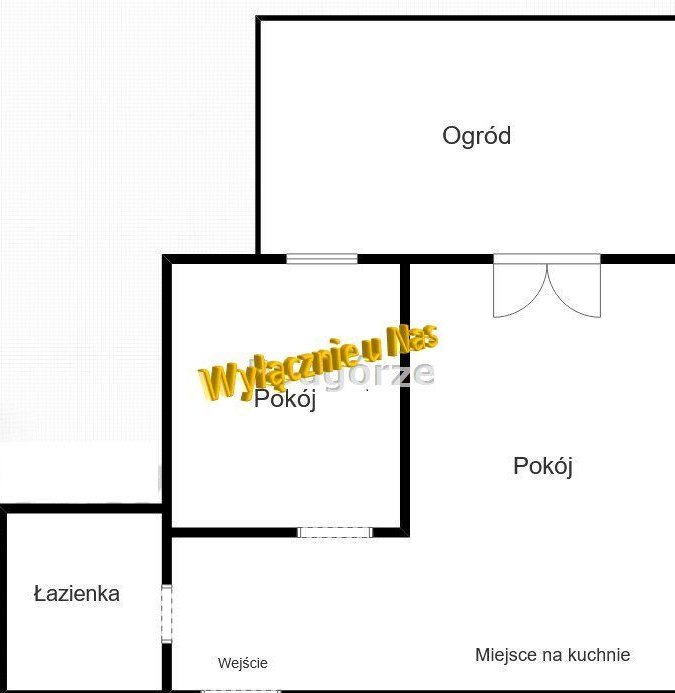 Nowe, ogródek, dwa pokoje