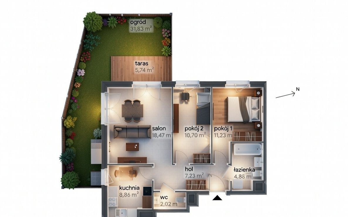 OSTATNIE 3 pokoje > duży OGRÓDEK > Klucze 2Q 2026 !