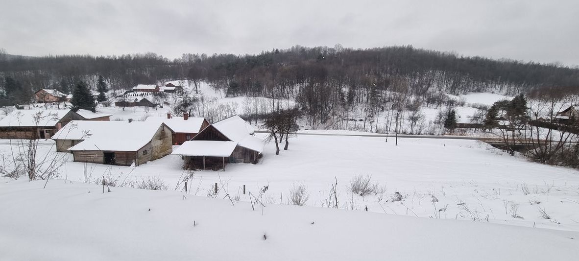 Gospodarstwo rolne - dom + grunty orne, pastwiska, lasy