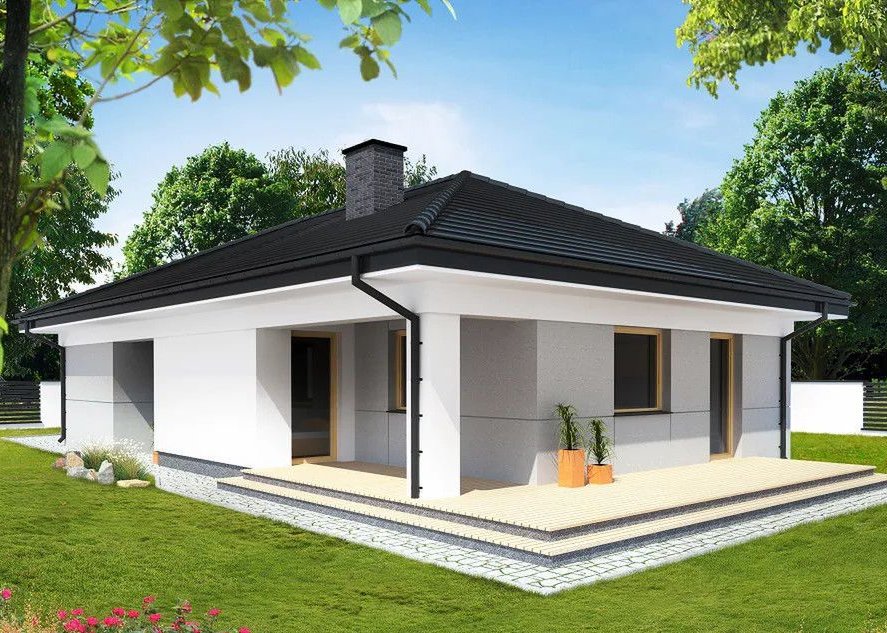 Parterowy Dom - 4 Pokoje - Działka 5 AR + Garaż