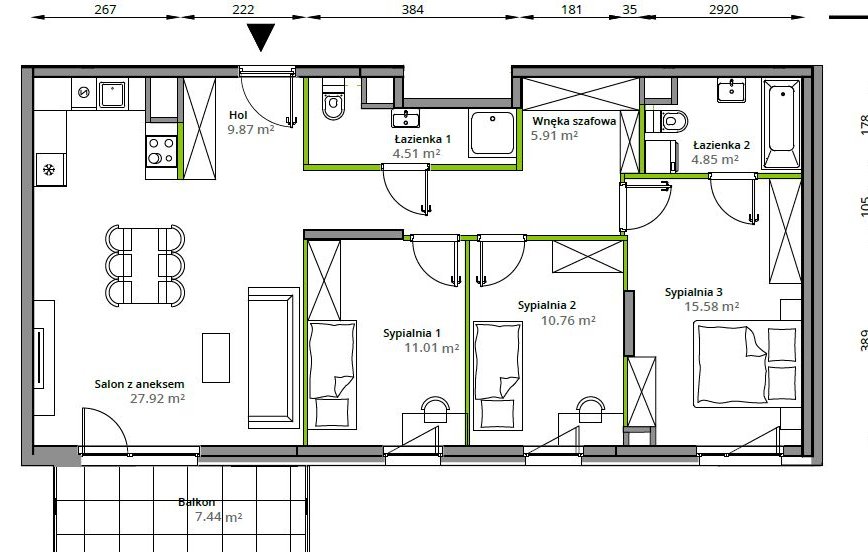 HIT! 4 POKOJOWE MIESZKANIE - 90 m² |Komfortowy układ pomieszczeń TANIO