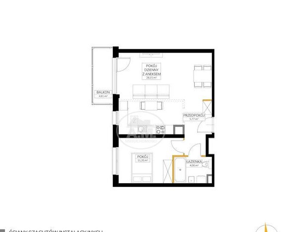 Dwupokojowe mieszkanie na zielonym osiedlu