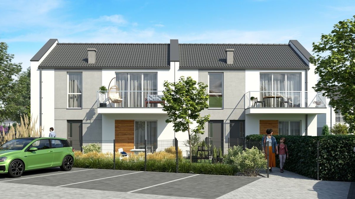 Parter 45,39 m², 3 pokoje, taras ogródek 135 m², parking, bezczynszowe