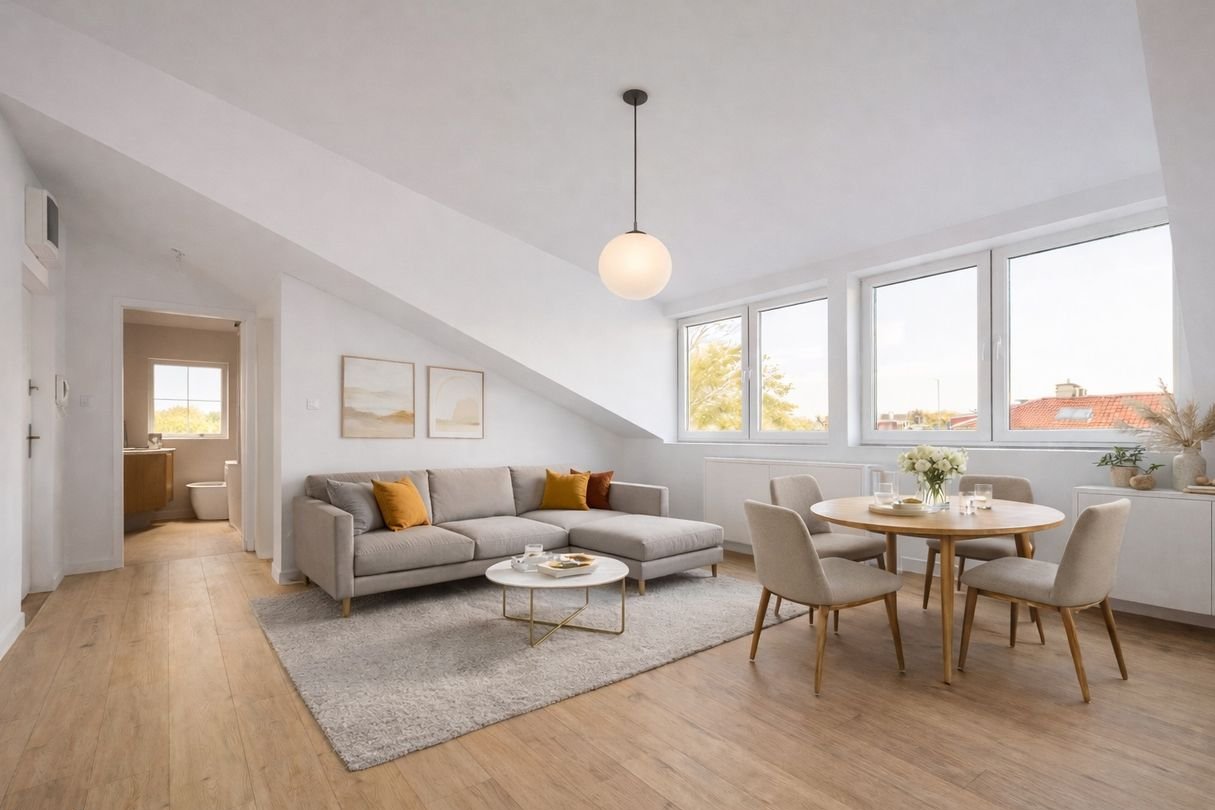 Poddasze nad dachami Okęcia | 2 pok. | kamienica | od ręki