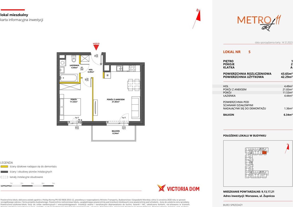 2-pokojowe mieszkanie 42m2 + balkon Bez Prowizji