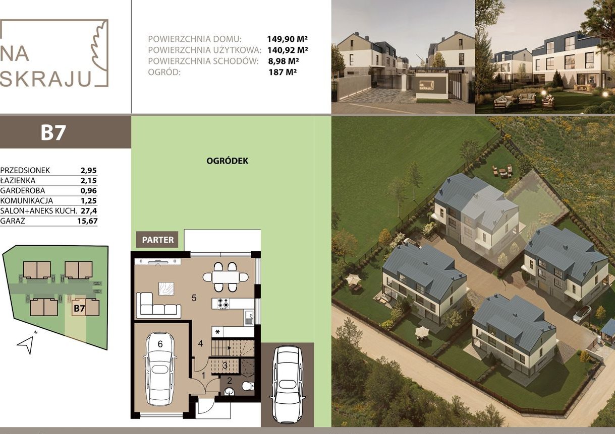 Na Skraju/B7/garaż/sąsiedztwo Podkowy Leśnej/WKD