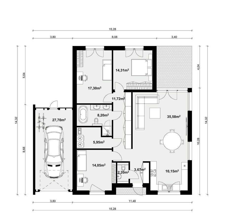 Dom Jakub z garażem, Tychy, ul.Jaroszowicka