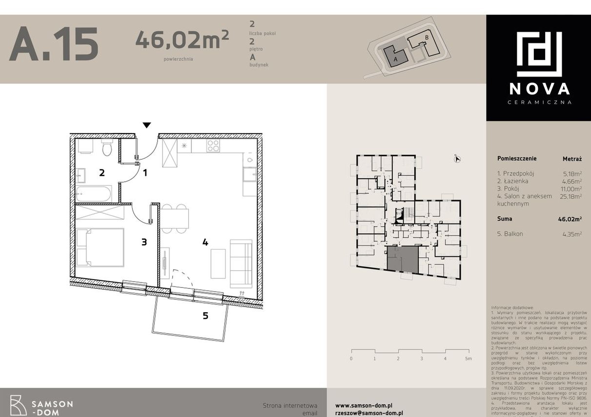 Dwupokojowe mieszkanie z balkonem Przybyszówka