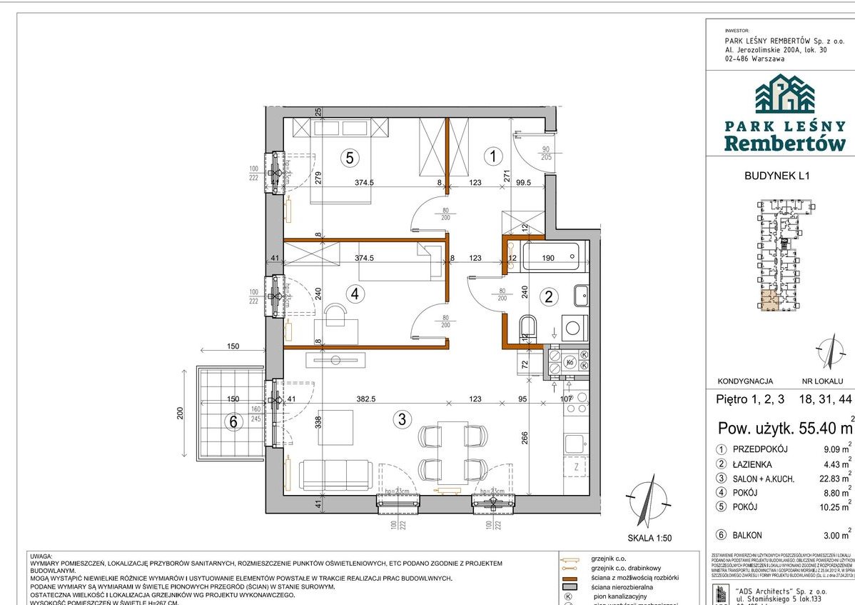 3-pokojowe mieszkanie 55m2 Bez Prowizji