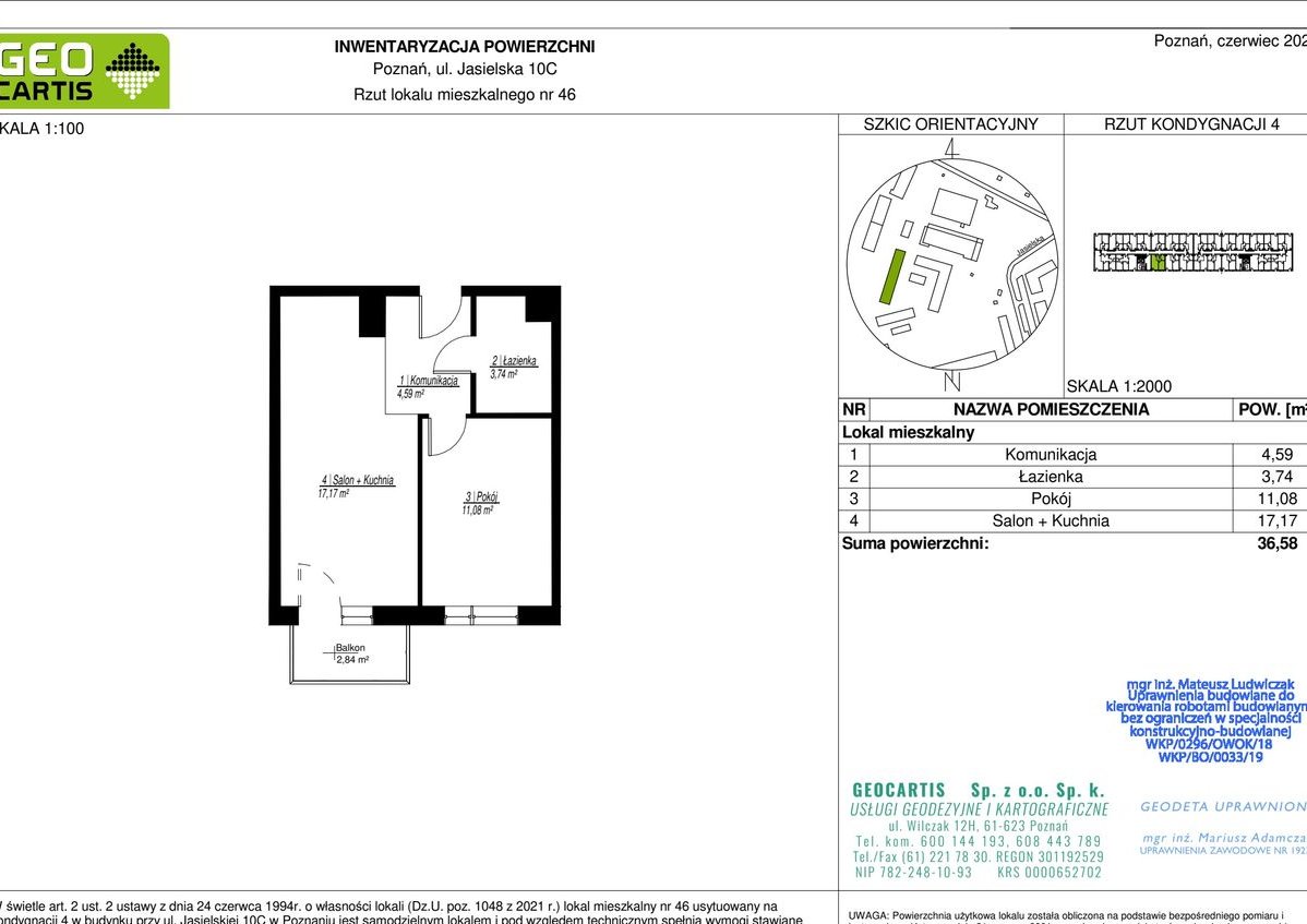 2-pokojowe mieszkanie 36m2 + balkon