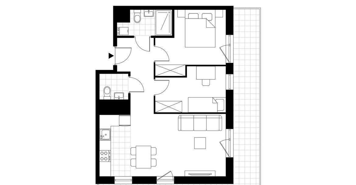 3-pokojowe mieszkanie 51m2 + balkon