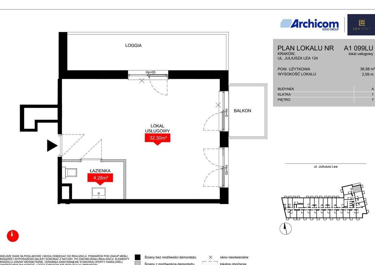 1-pokojowy lokal inwestycyjny 36m2 + balkon
