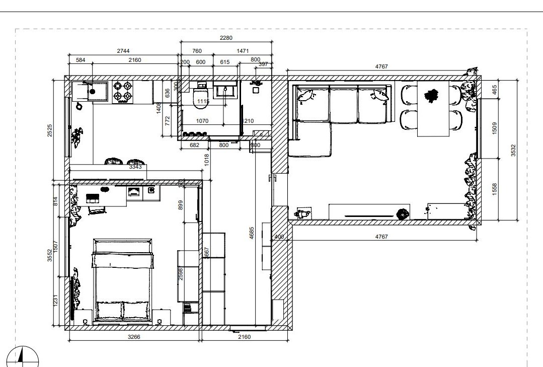 2-pokoje mieszkanie po generalnym remoncie, 46 m², 2 balkony, bezpośr