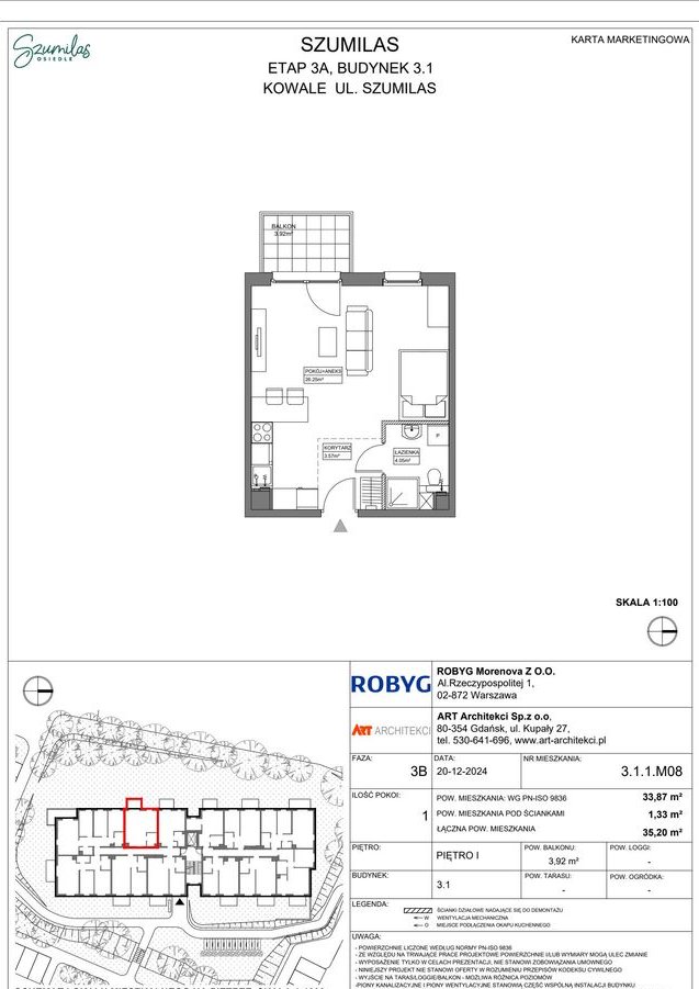 1-pokojowe mieszkanie 33m2 + balkon Bez Prowizji