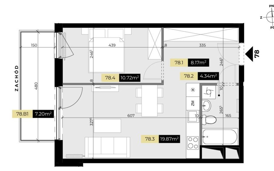 Tarasy Śląskie – 2 pokoje, park w pobliżu