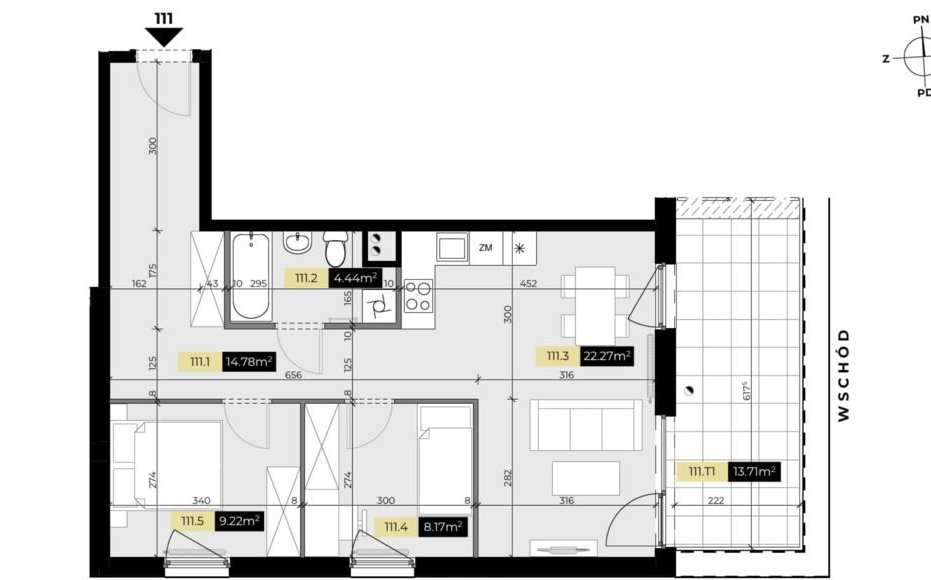Tarasy Śląskie – parter, 3 pokoje, duży taras