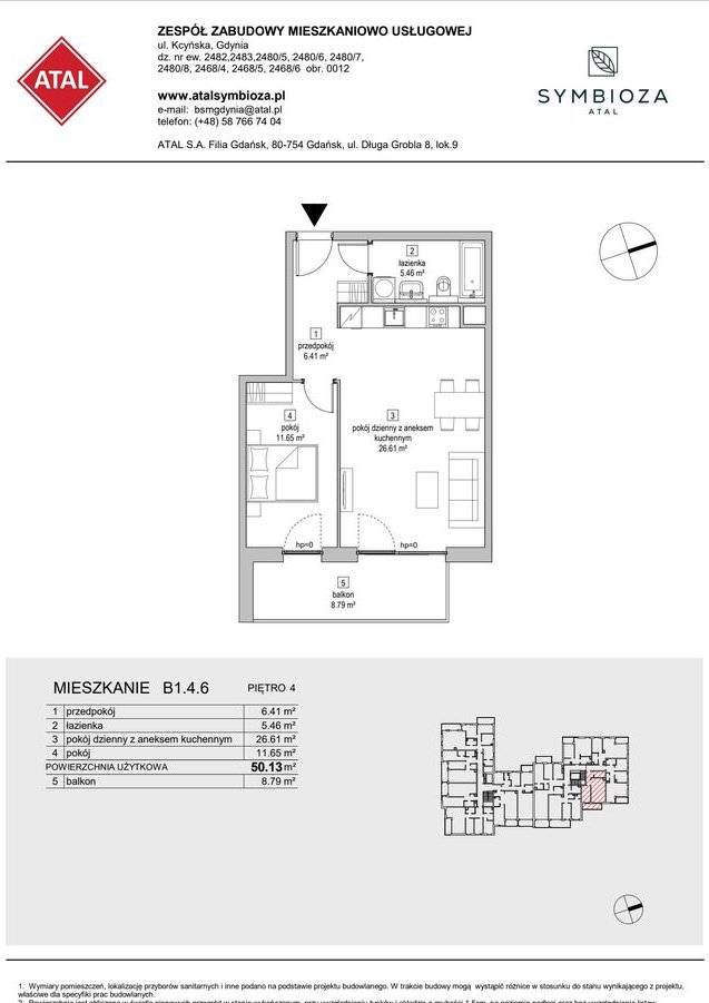 2-pokojowe mieszkanie 50m2 + balkon Bezpośrednio