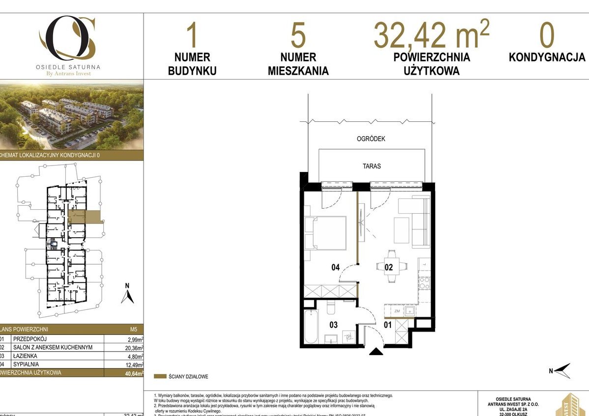 2-pokojowe mieszkanie 40m2 Bez Pośredników