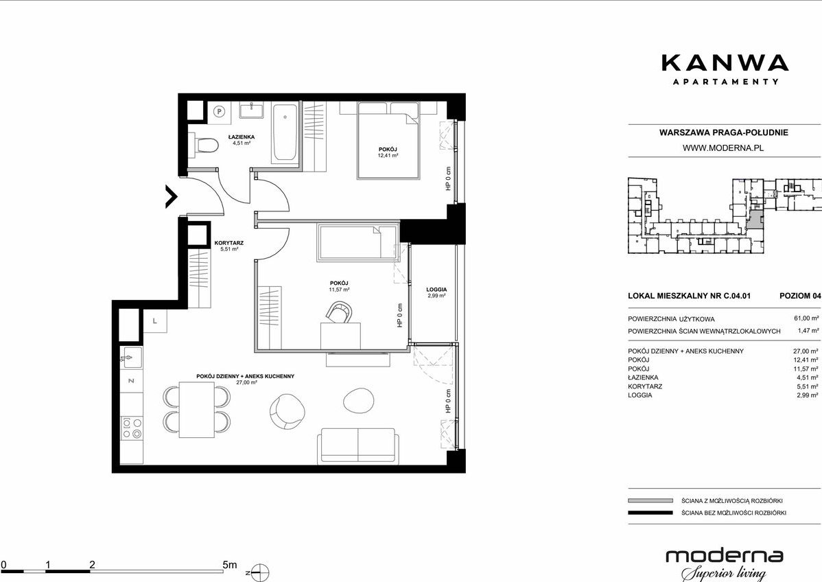 3-pokojowe mieszkanie 61m2 Bez Pośredników
