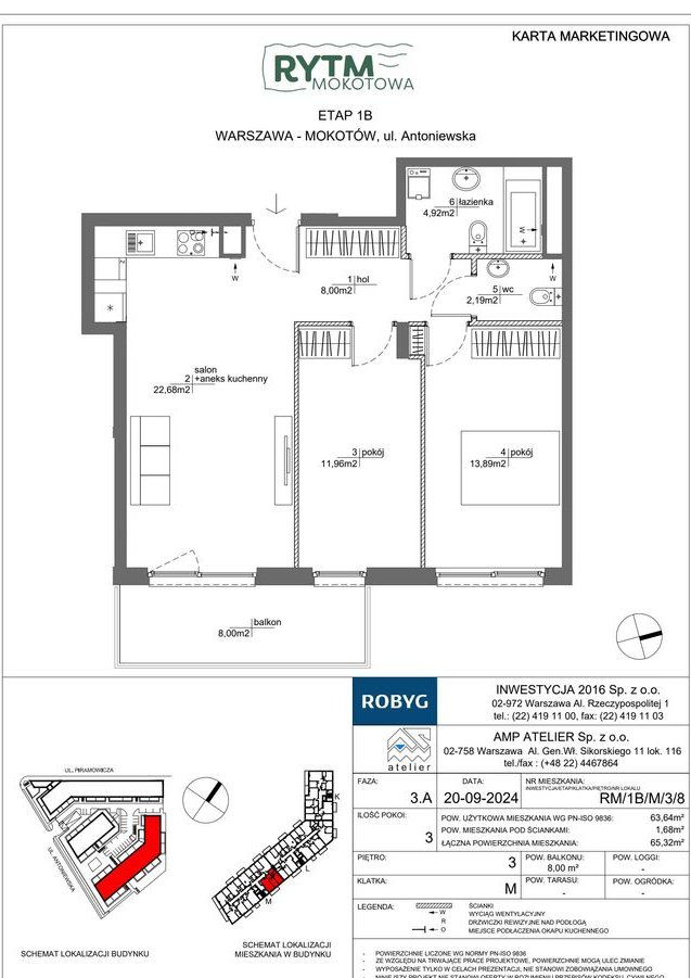 3-pokojowe mieszkanie 63m2 + balkon Bez Prowizji