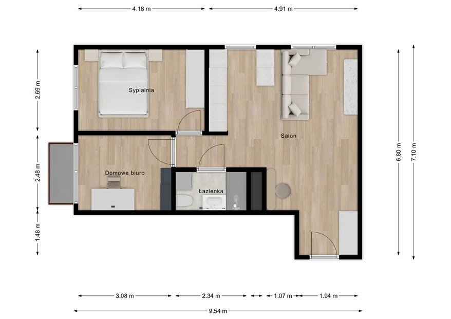 Przestronne 3 pokoje - standard premium | balkon | 52 m2 | 0%