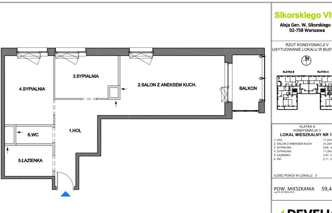 Sikorskiego 7 | Zabudowana szkłem loggia | Widok na ogromną przestrzeń