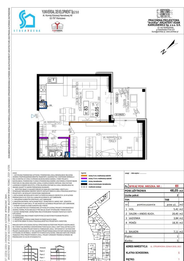 Mieszkanie 2-pokojowe 48,05 m² – bez PCC | bezpośrednio od dewelopera