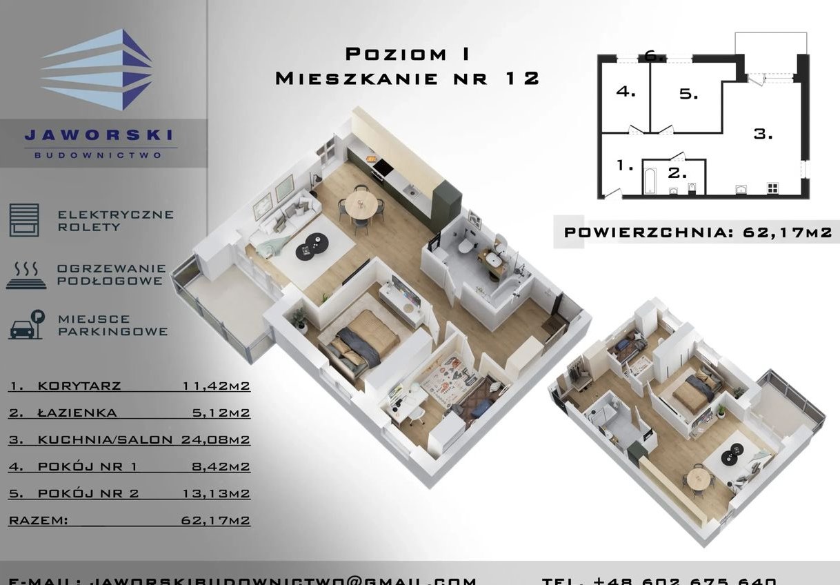 Nowe mieszkanie 3-pokojowe z balkonem SZAMOCIN