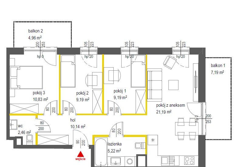 Mieszkanie 4 pok | 68 m² | 2 x balkon | IDEALNE DLA RODZINY | 0% PROW!
