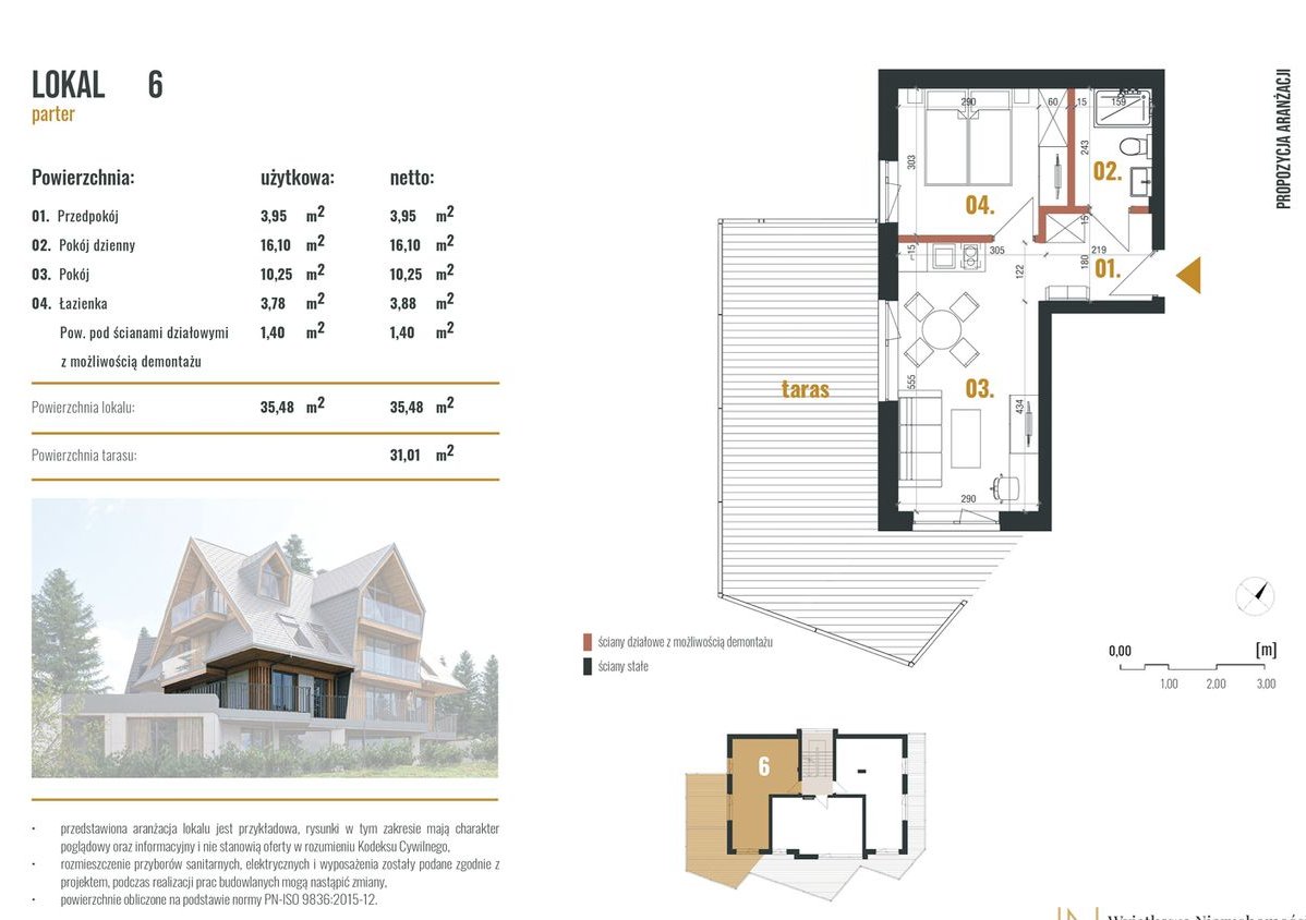 2 pokoje | 35,48 m2 | Duży taras | SPA | 2km Polana Szymoszkowa