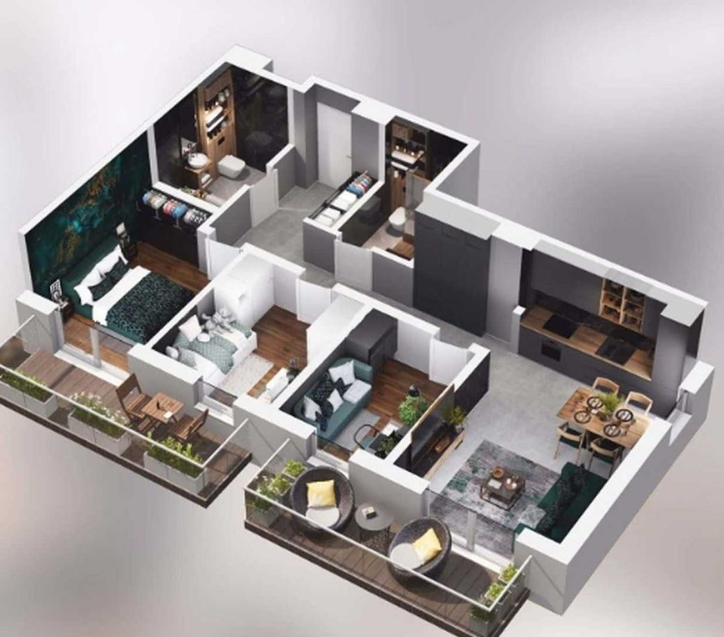 4 pokoje z 2 łazienkami i 2 balkonami GOTOWE -przyjdź zobaczyć na żywo