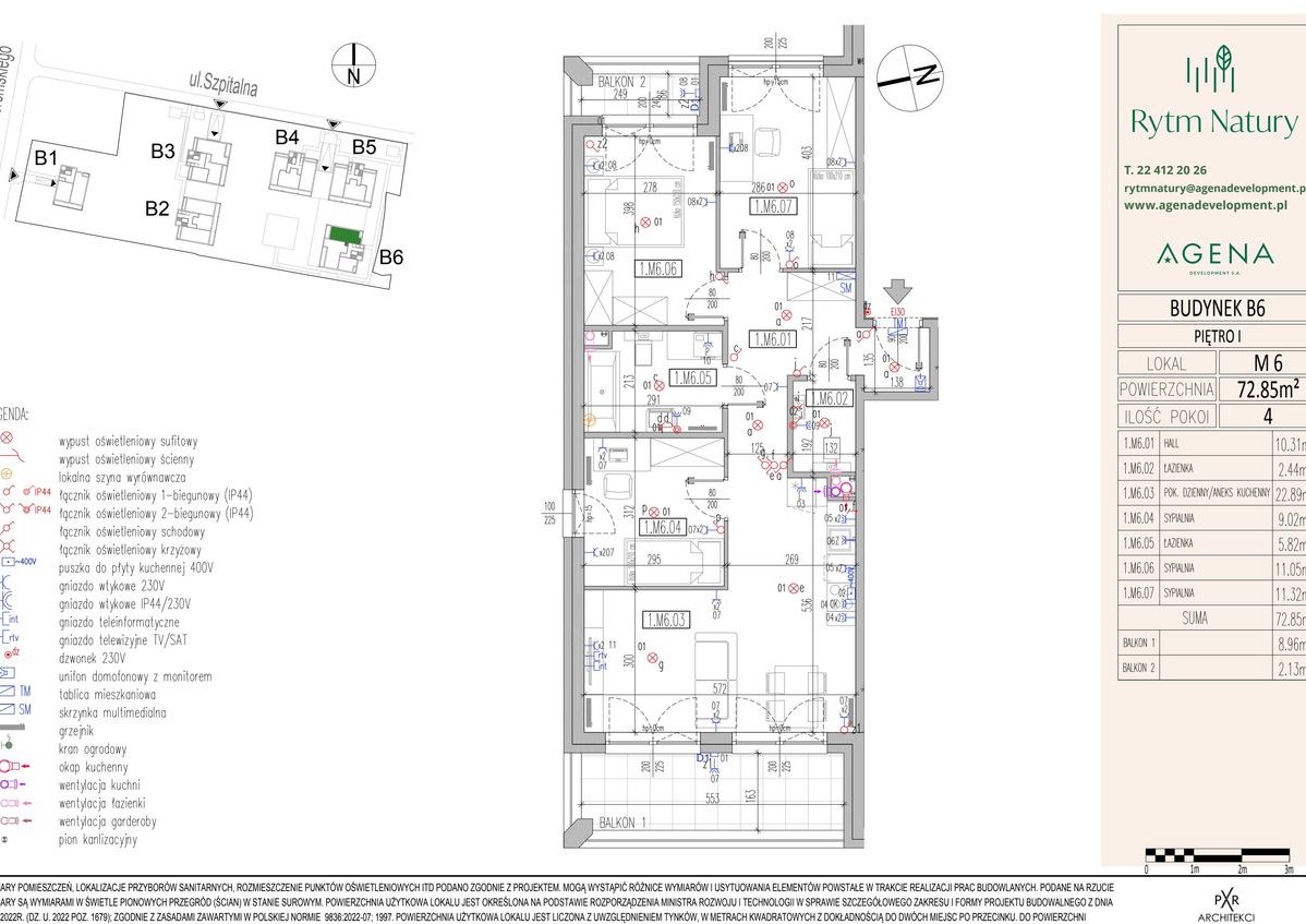 4-pokojowe mieszkanie 72m2 + 2 balkony