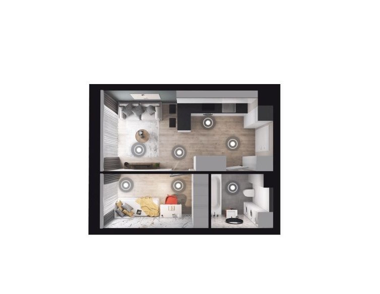 ogrzewanie podłogowe/lokal bezczynszowy/ 2 pokoje