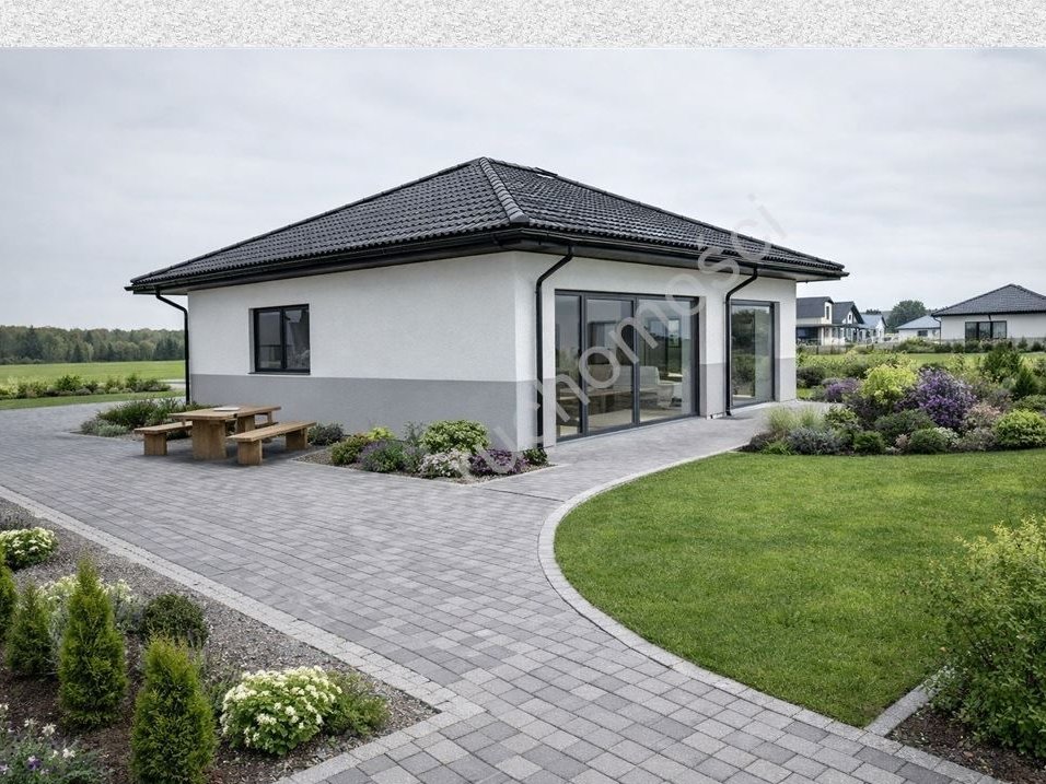 Nowoczesny dom parterowy 106 m²- Duża działka.